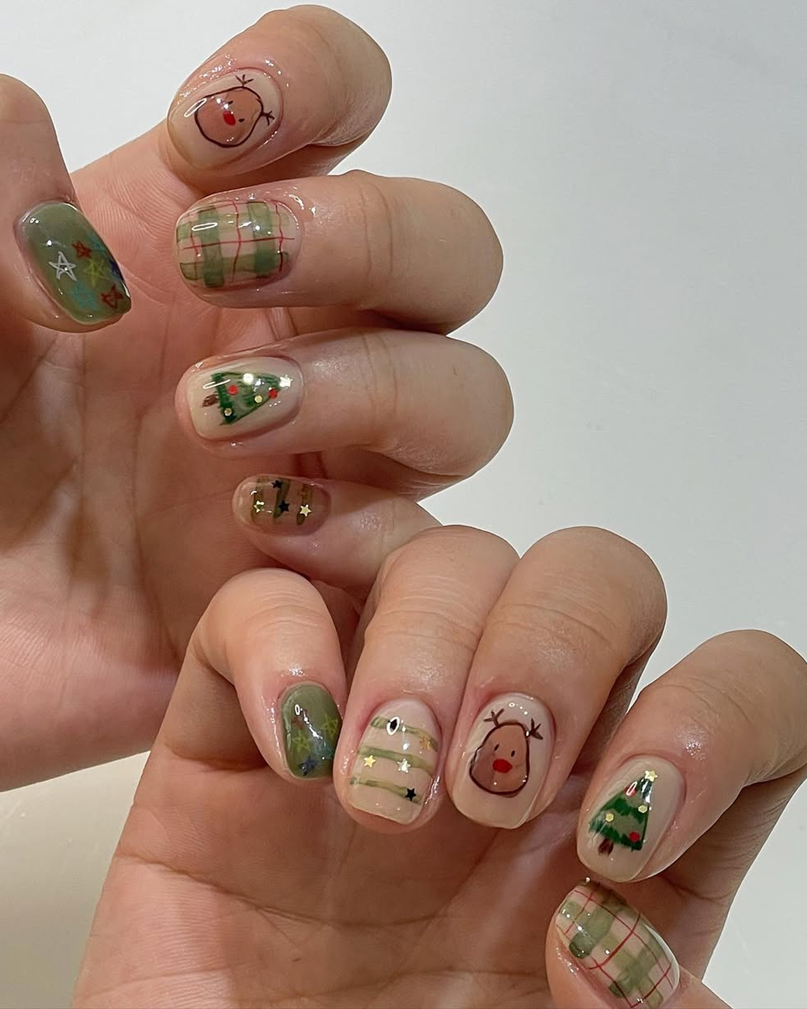 크리스마스 네일