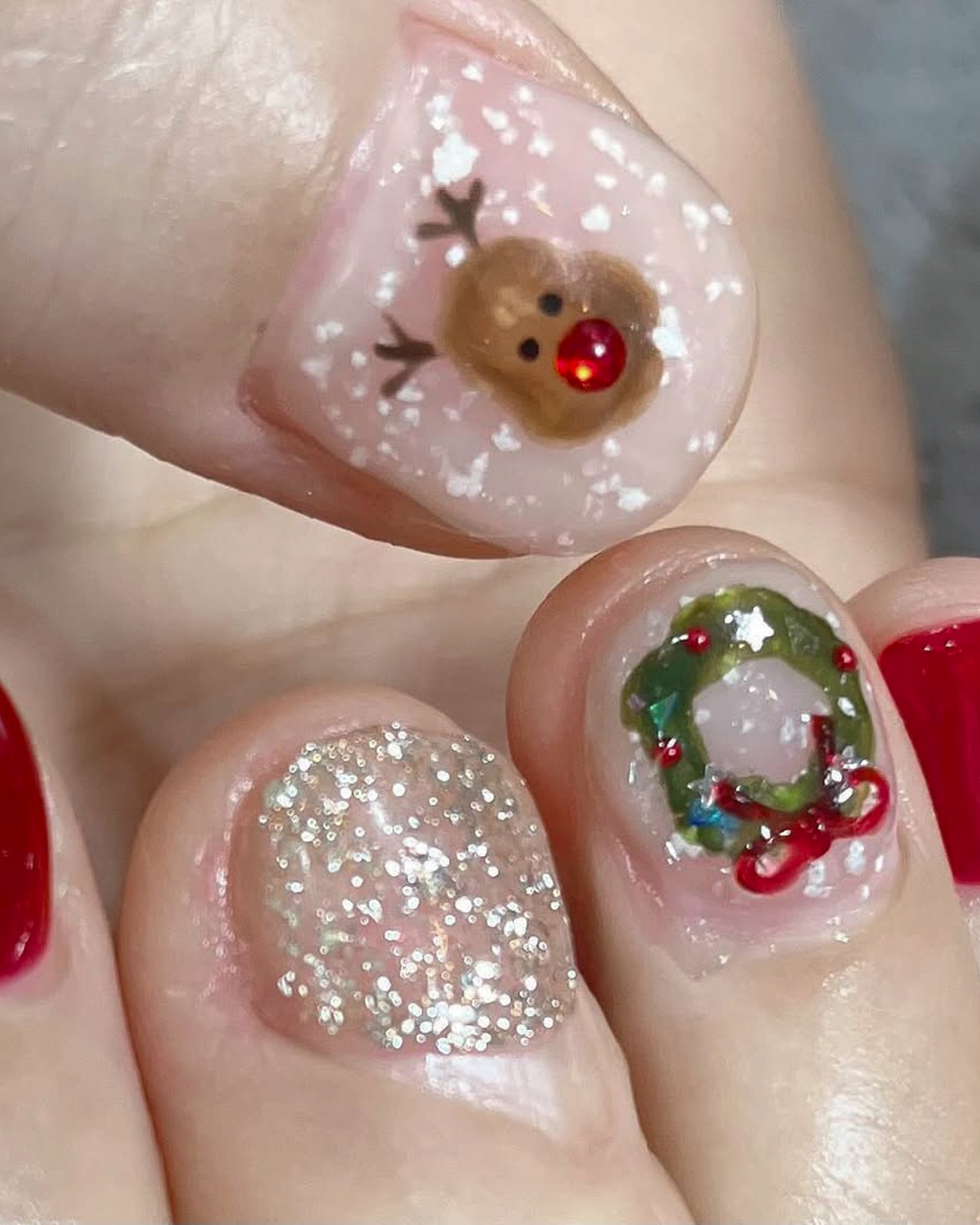 크리스마스 네일